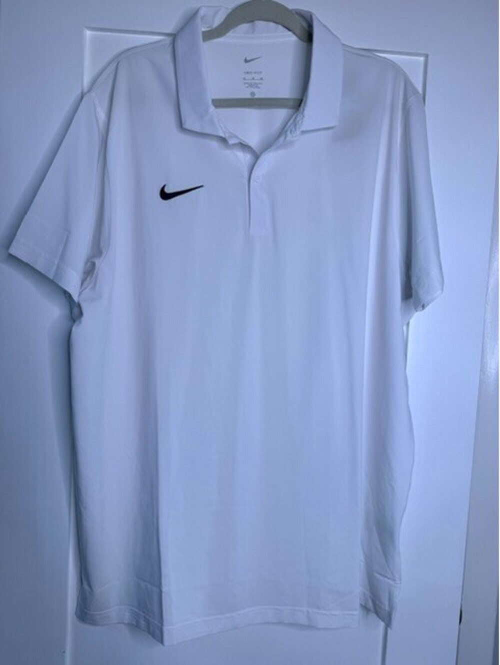 Nike Dri-Fit Men's Polo Shirt XL White Short Sleeve Golf Performance NWT